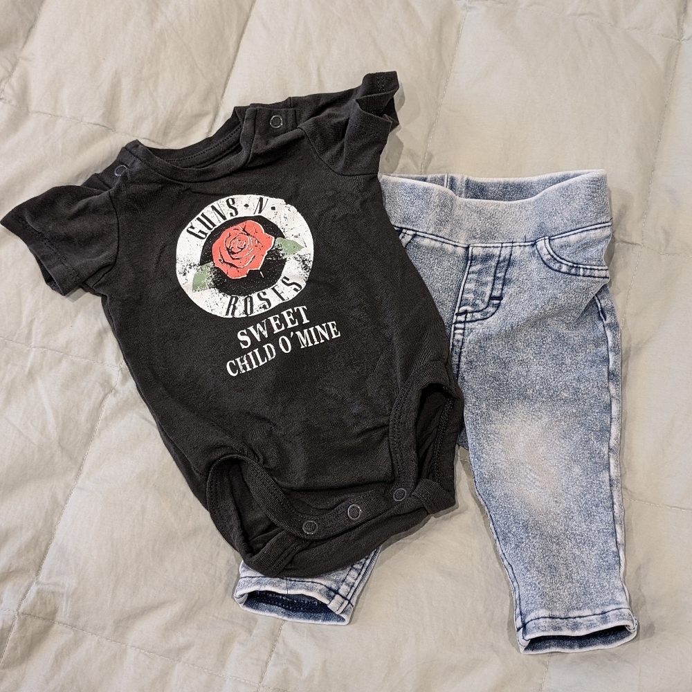 NB Guns N Roses Matching Set